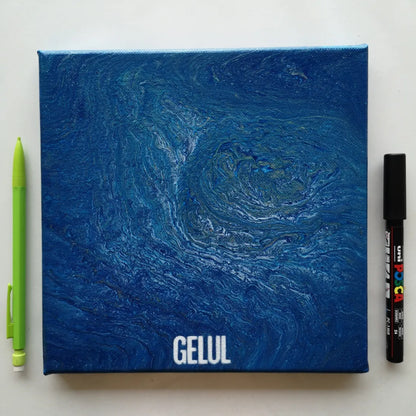 All Blue - 20x20cm - 2022 - Tableau abstrait moderne coloré