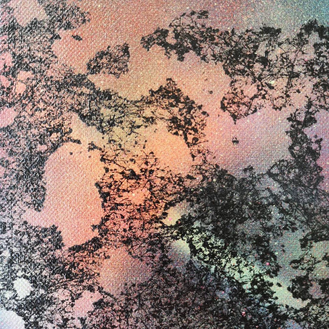 SpiderWeb - 30x30cm - 2022 - Tableau abstrait moderne coloré