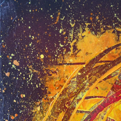 Flamme - 50x61cm - 2022 - Tableau abstrait moderne coloré
