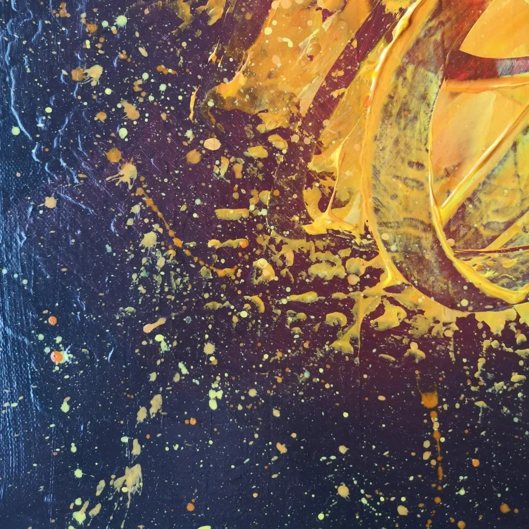 Flamme - 50x61cm - 2022 - Tableau abstrait moderne coloré