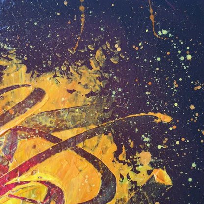 Flamme - 50x61cm - 2022 - Tableau abstrait moderne coloré