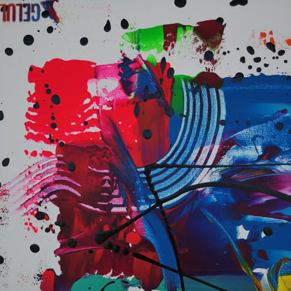 Phéonix - 60x60cm - 2022 -  Tableau abstrait moderne coloré
