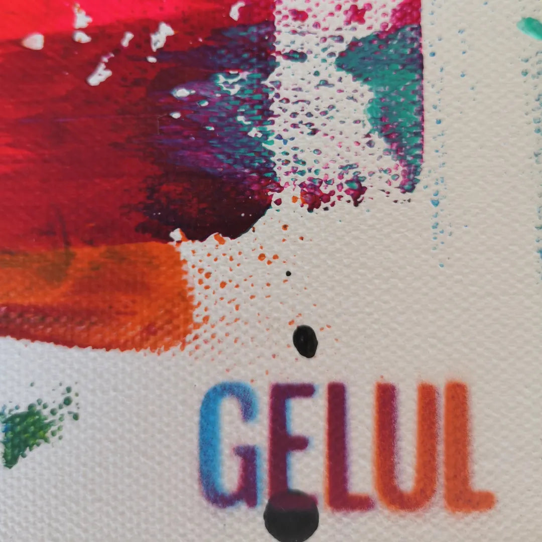 Phéonix - 60x60cm - 2022 -  Tableau abstrait moderne coloré