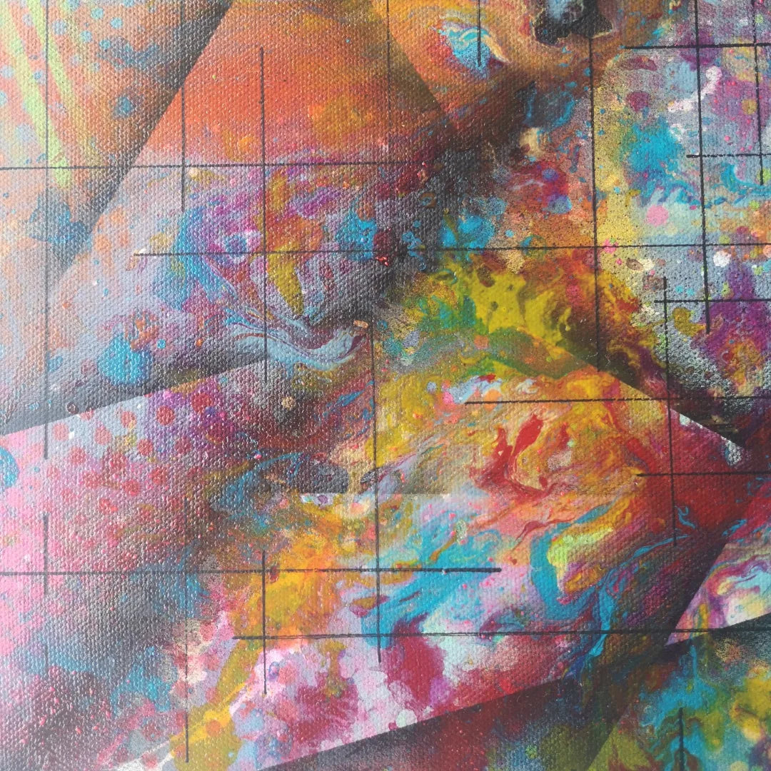 Infusion - 60x60cm - 2022 - Tableau abstrait moderne coloré