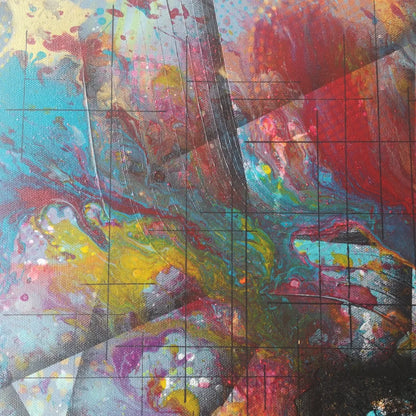 Infusion - 60x60cm - 2022 - Tableau abstrait moderne coloré