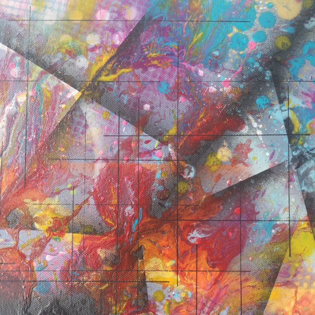 Infusion - 60x60cm - 2022 - Tableau abstrait moderne coloré