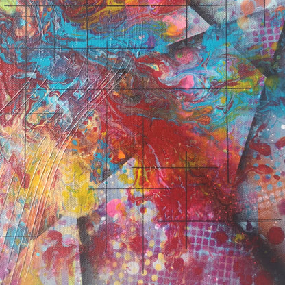 Infusion - 60x60cm - 2022 - Tableau abstrait moderne coloré