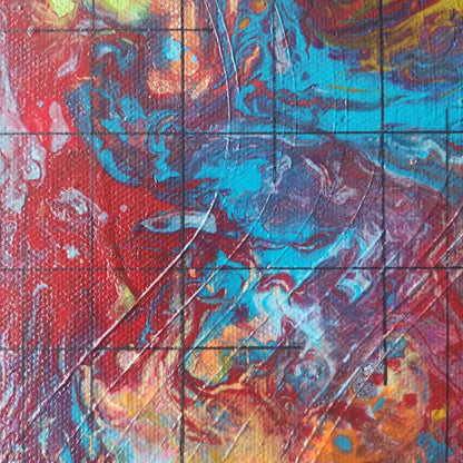 Infusion - 60x60cm - 2022 - Tableau abstrait moderne coloré