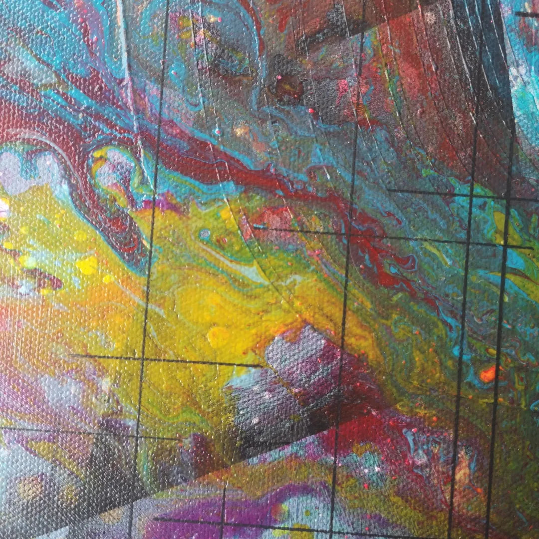 Infusion - 60x60cm - 2022 - Tableau abstrait moderne coloré