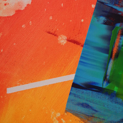 Le Lacet - 60x60cm - 2022 - Tableau abstrait moderne coloré