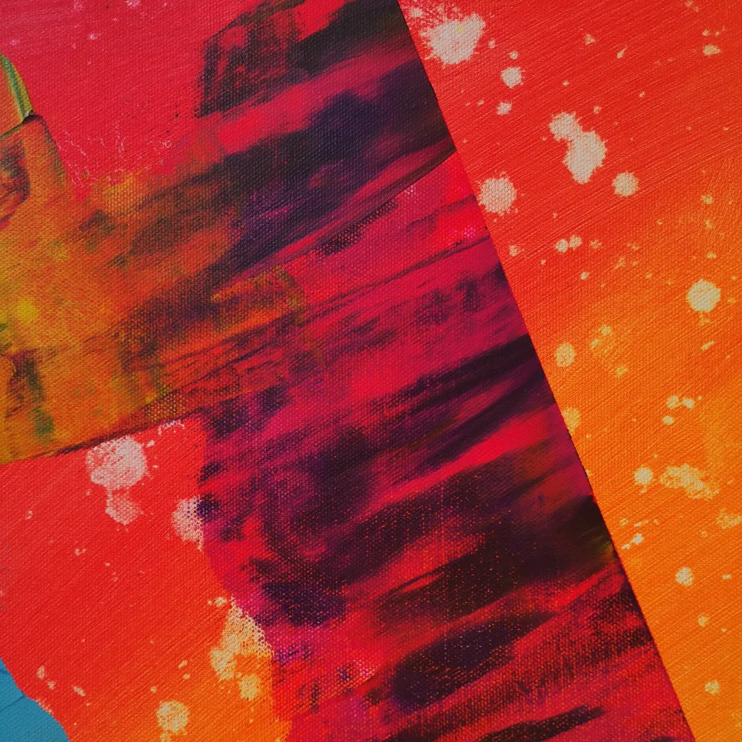 Le Lacet - 60x60cm - 2022 - Tableau abstrait moderne coloré