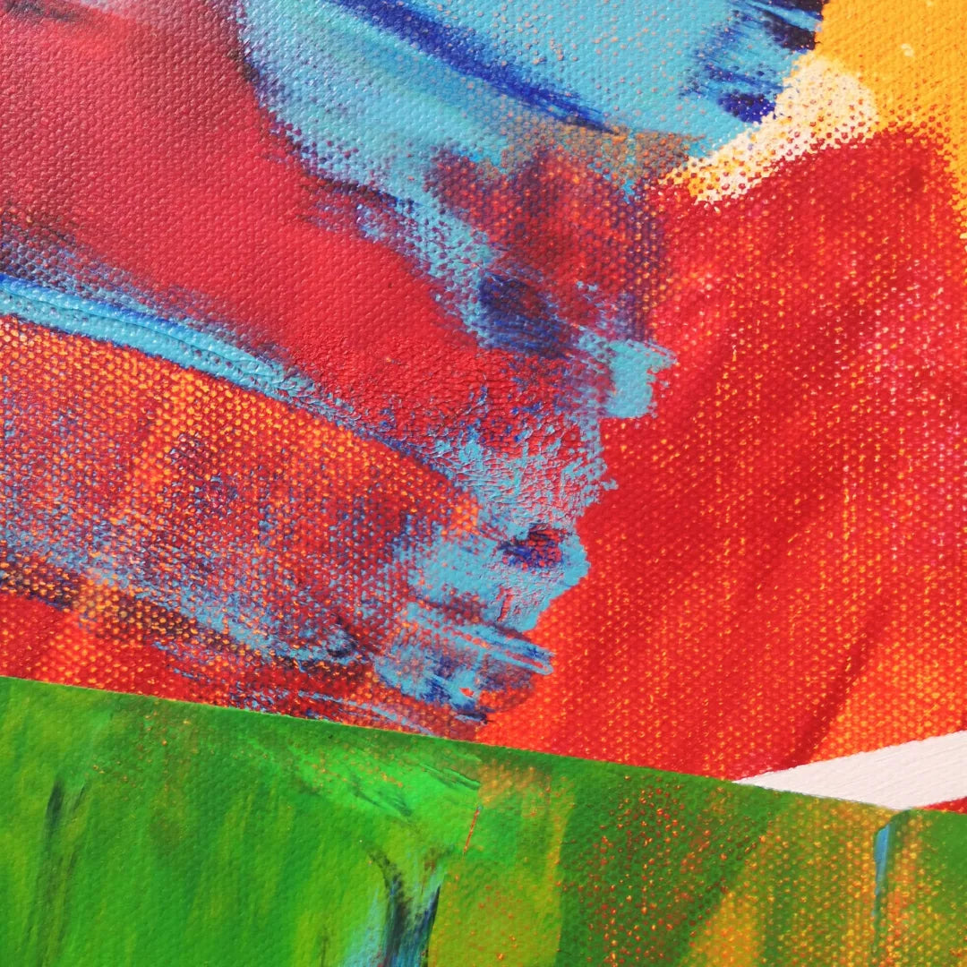 Le Lacet - 60x60cm - 2022 - Tableau abstrait moderne coloré