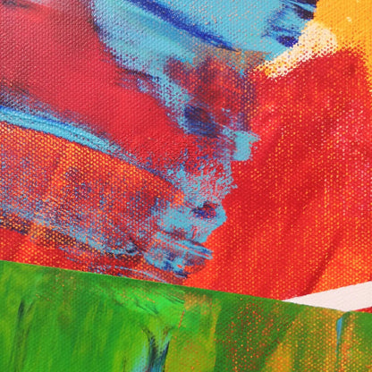 Le Lacet - 60x60cm - 2022 - Tableau abstrait moderne coloré
