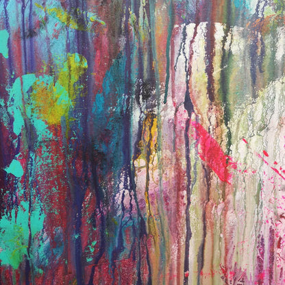 Larmes - 81x100cm - 2022 - Tableau abstrait moderne coloré