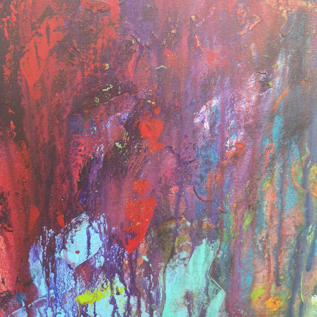 Larmes - 81x100cm - 2022 - Tableau abstrait moderne coloré