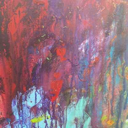 Larmes - 81x100cm - 2022 - Tableau abstrait moderne coloré
