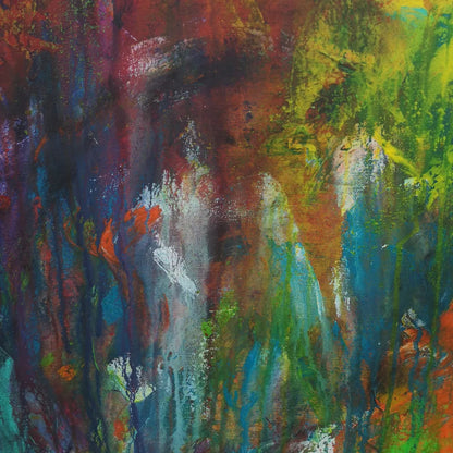 Larmes - 81x100cm - 2022 - Tableau abstrait moderne coloré