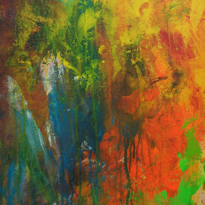 Larmes - 81x100cm - 2022 - Tableau abstrait moderne coloré
