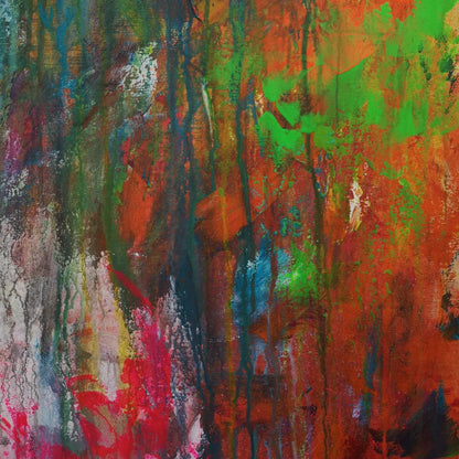 Larmes - 81x100cm - 2022 - Tableau abstrait moderne coloré