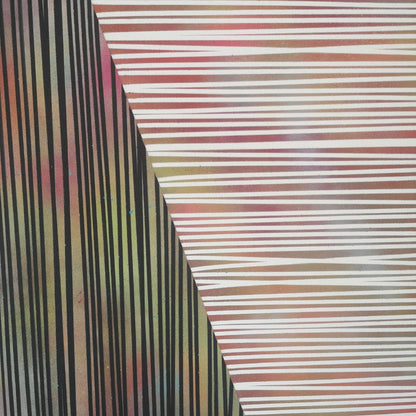 Zèbre - 60x60cm - 2022 - Tableau moderne abstrait coloré géométrique