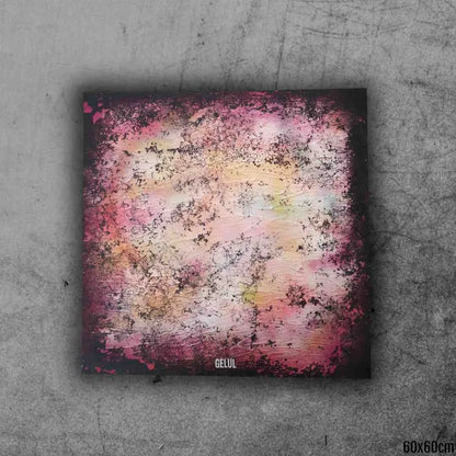 Zoom - 60x60cm - 2022 - Tableau abstrait moderne coloré en relief