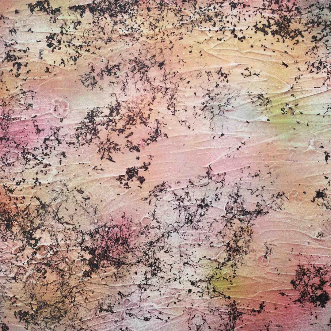 Zoom - 60x60cm - 2022 - Tableau abstrait moderne coloré en relief