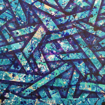 Blue Alliance - 60x60cm - 2022 - Tableau abstrait moderne coloré géométrique