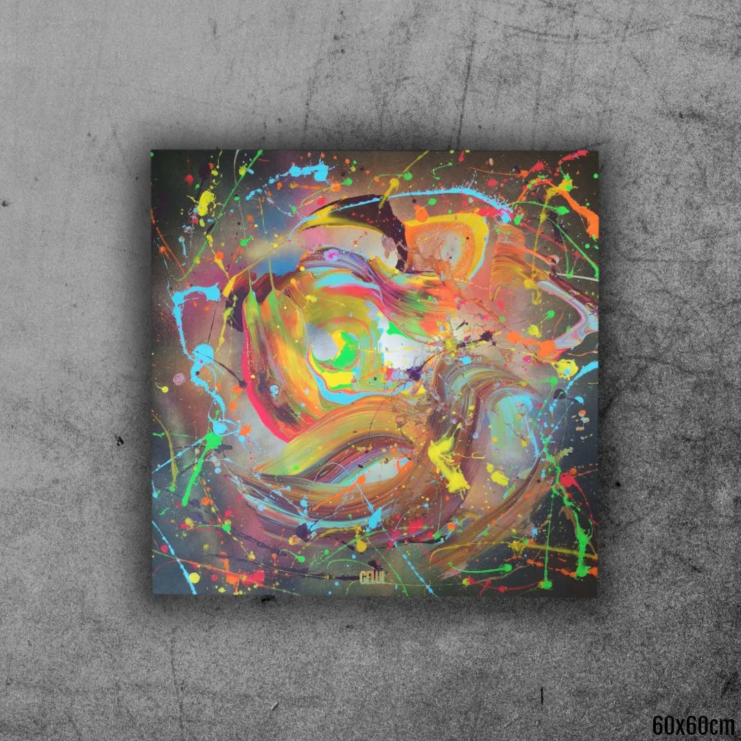 Sirocco - 60x60cm - 2022 - Tableau abstrait moderne coloré