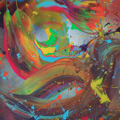 Sirocco - 60x60cm - 2022 - Tableau abstrait moderne coloré