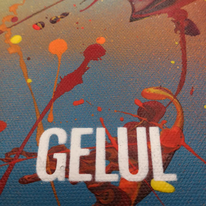 Cœur Battant - 60x60cm - 2022 - Tableau abstrait moderne coloré