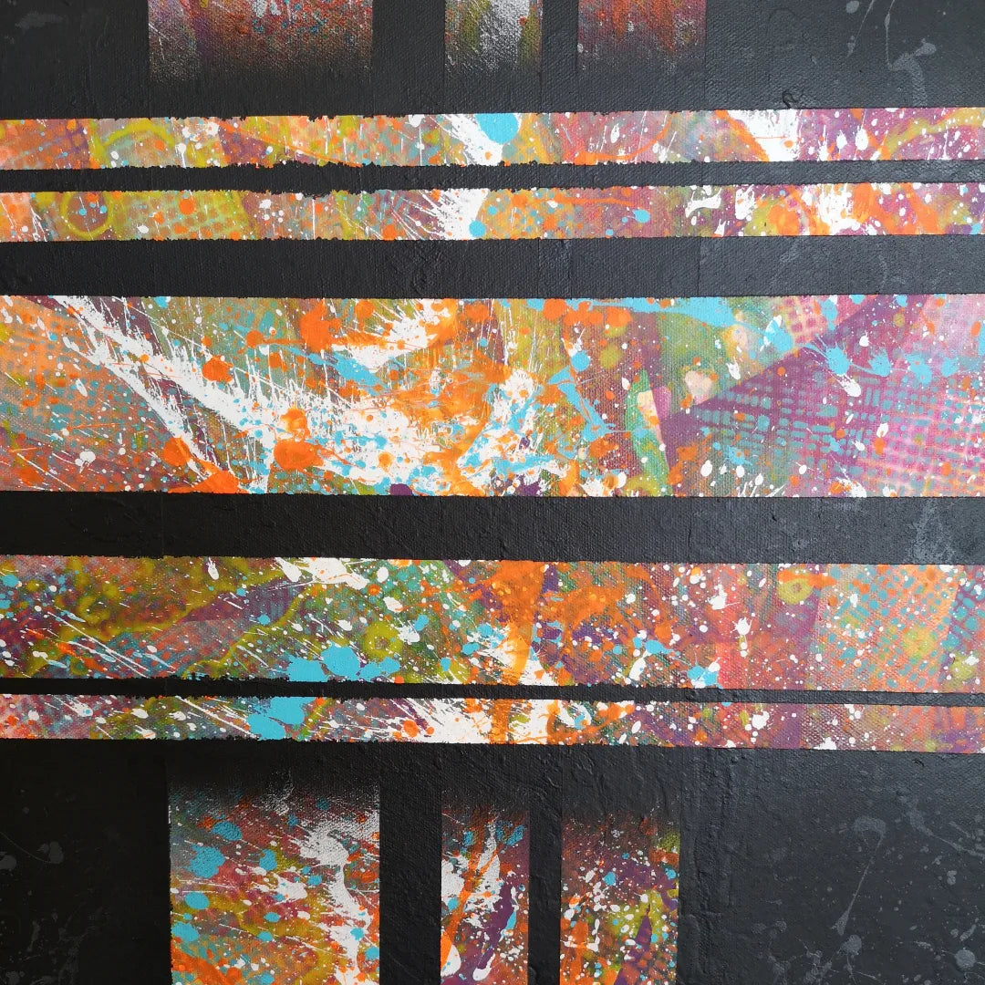 Kapla n3 - 80x80cm - 2022 - Tableau abstrait moderne géométrique coloré