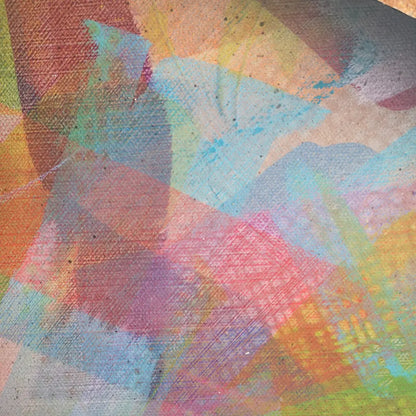 Allumettes - 60x60cm - 2022 - Tableau abstrait moderne coloré géométrique