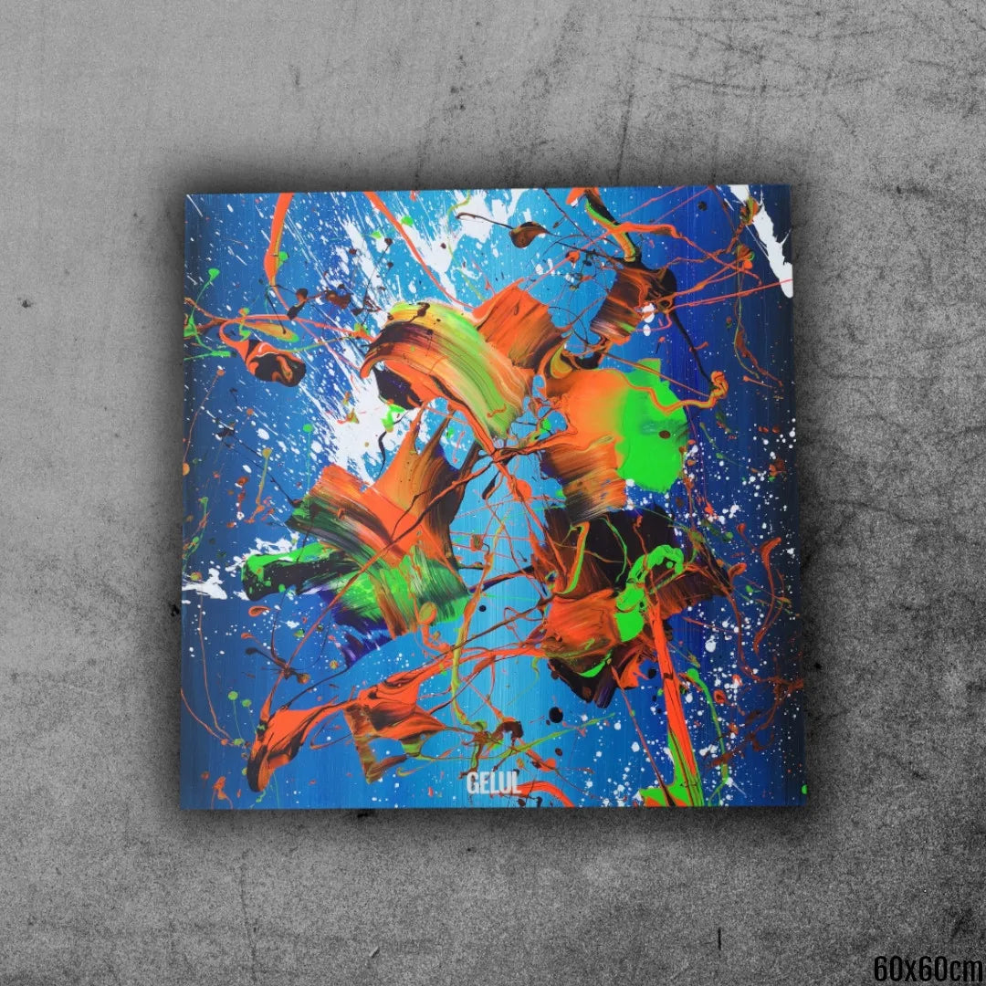 Humboldt - 60x60cm - 2022 - Tableau abstrait moderne coloré