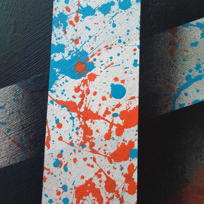 No Name - 80x80cm - 2022 - Tableau abstrait moderne coloré
