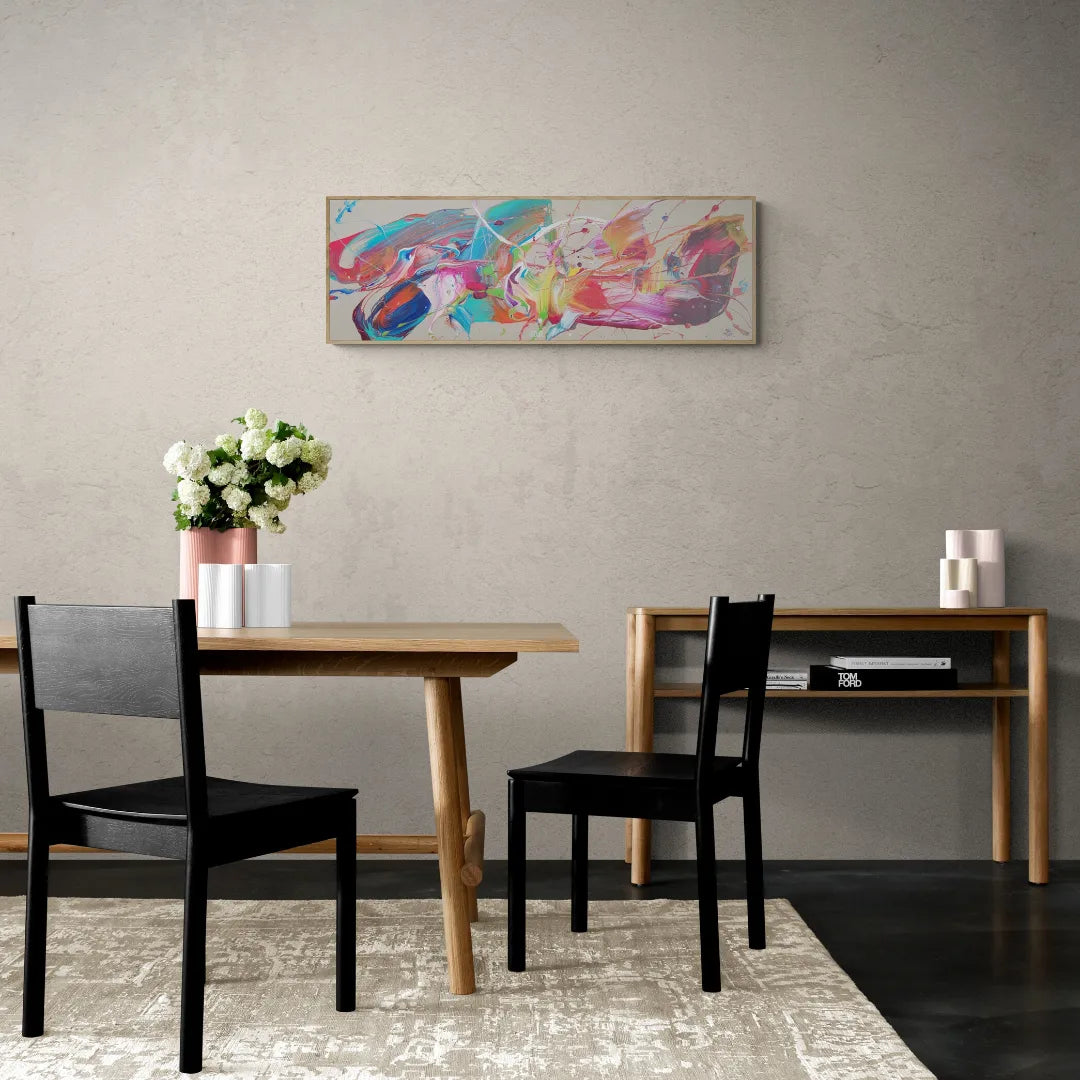 Amazone 120x40cm - 2022 - Tableau abstrait moderne coloré