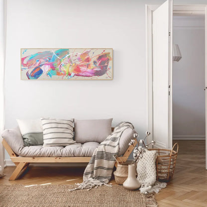 Amazone 120x40cm - 2022 - Tableau abstrait moderne coloré