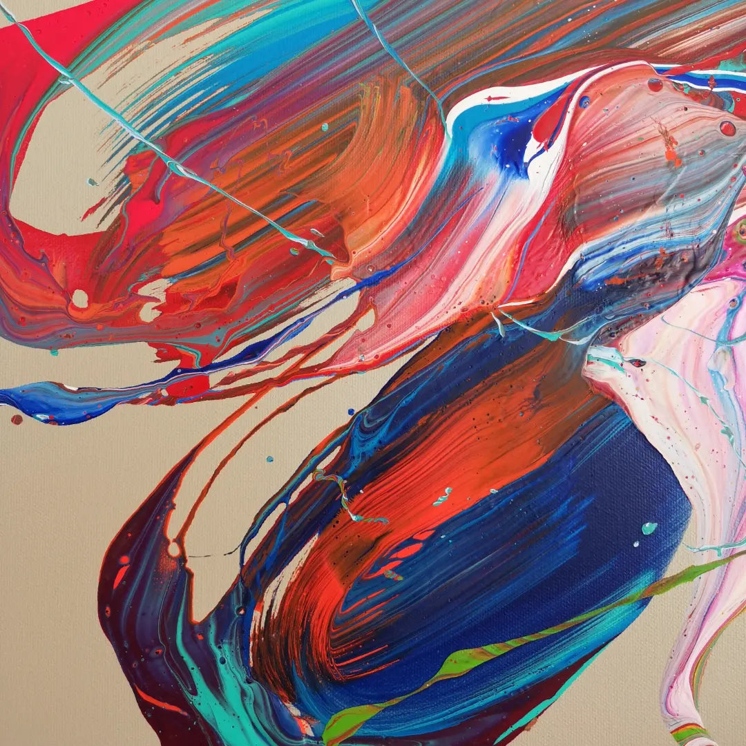 Amazone 120x40cm - 2022 - Tableau abstrait moderne coloré