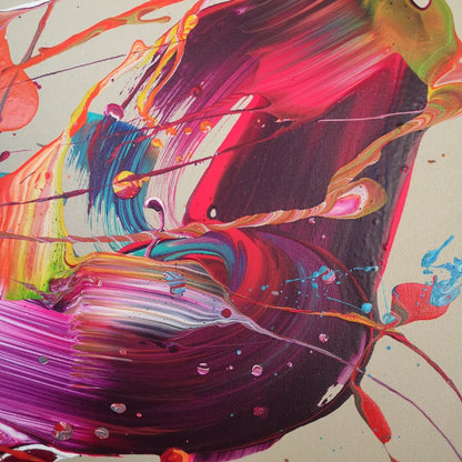 Amazone 120x40cm - 2022 - Tableau abstrait moderne coloré