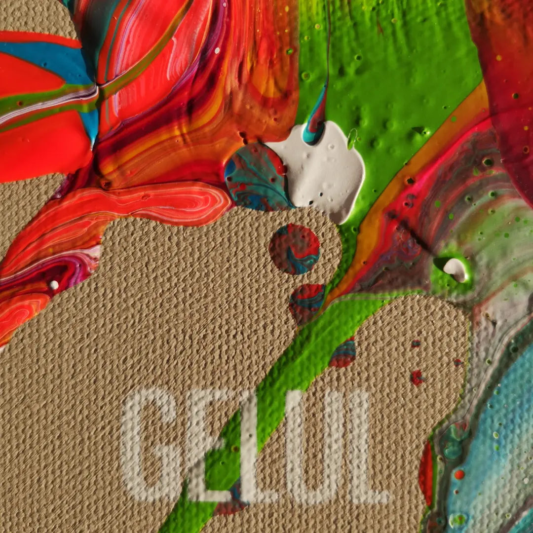 Amazone 120x40cm - 2022 - Tableau abstrait moderne coloré