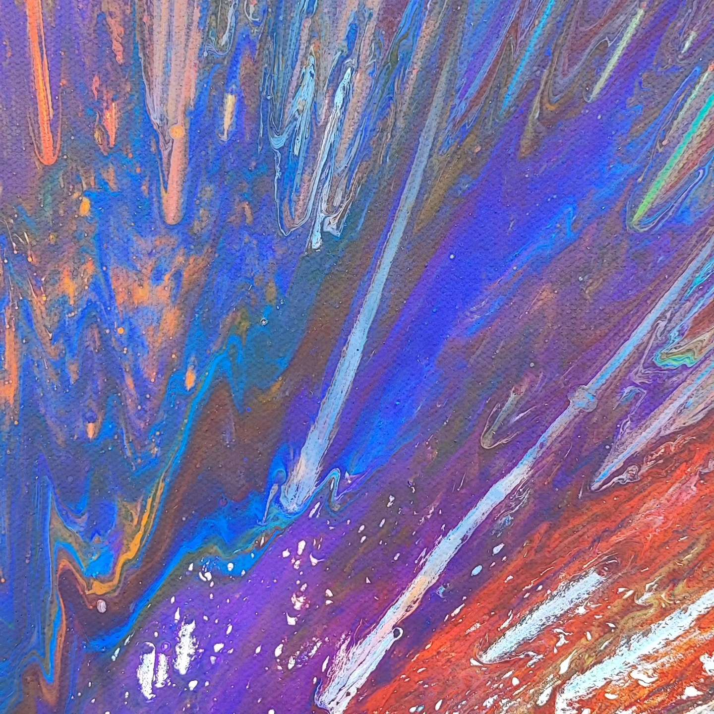 Effusion - 60x60cm - Tableau abstrait moderne coloré