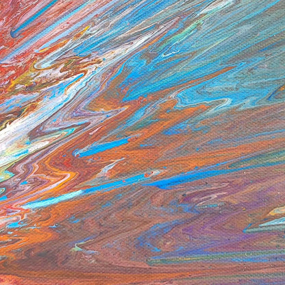 Effusion - 60x60cm - Tableau abstrait moderne coloré