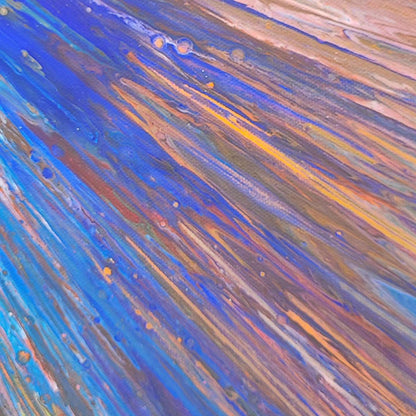 Effusion - 60x60cm - Tableau abstrait moderne coloré