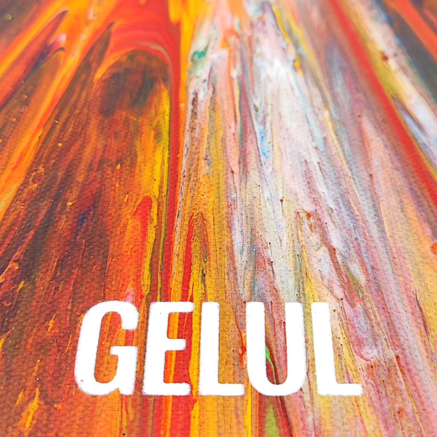 Effusion - 60x60cm - Tableau abstrait moderne coloré