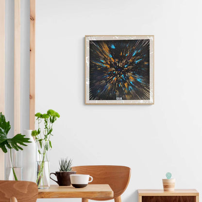 Baby Nova - 60x60cm - Tableau abstrait moderne coloré