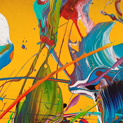 Happy Boy - 130x97cm - Tableau abstrait moderne coloré