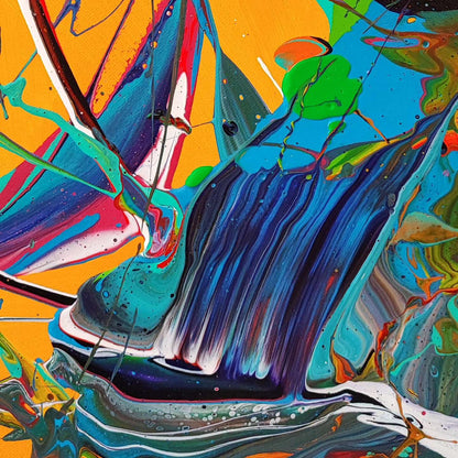 Happy Boy - 130x97cm - Tableau abstrait moderne coloré