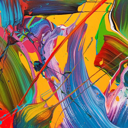 Happy Boy - 130x97cm - Tableau abstrait moderne coloré