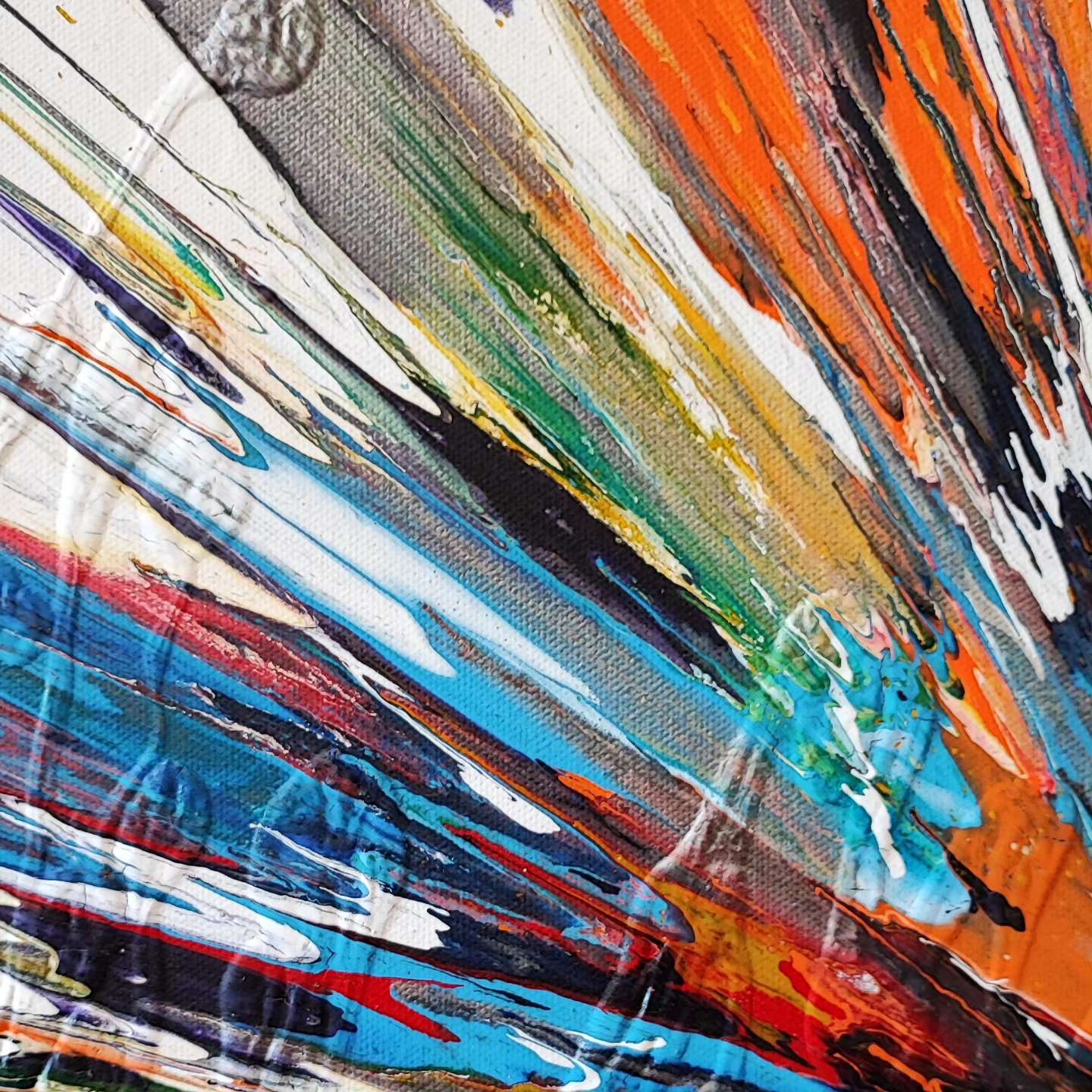 Vision - 60x60cm - Tableau abstrait moderne coloré