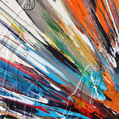 Vision - 60x60cm - Tableau abstrait moderne coloré