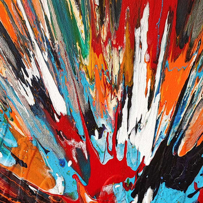 Vision - 60x60cm - Tableau abstrait moderne coloré